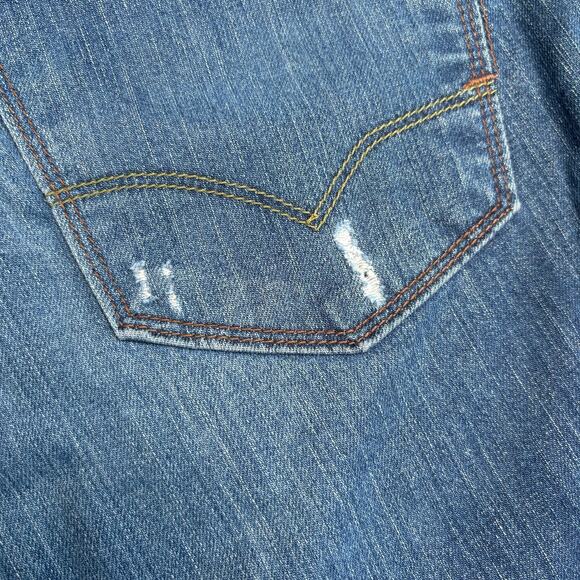 Levi’s Red Collection Jeans Y2K Slim Straight Sz 36x30 Faded Stretch Casual - Picture 9 of 12